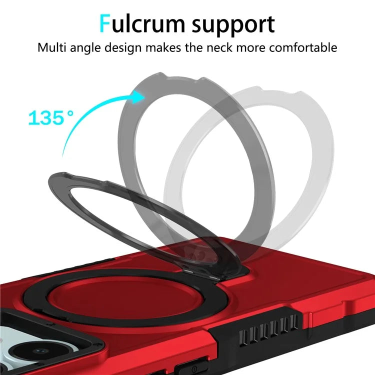 For Xiaomi Poco X6 5G / Redmi Note 13 Pro 5G Case Ring Holder Kickstand TPU+PC Phone Cover
