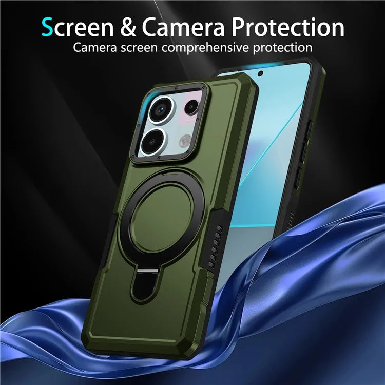 For Xiaomi Poco X6 5G / Redmi Note 13 Pro 5G Case Ring Holder Kickstand TPU+PC Phone Cover