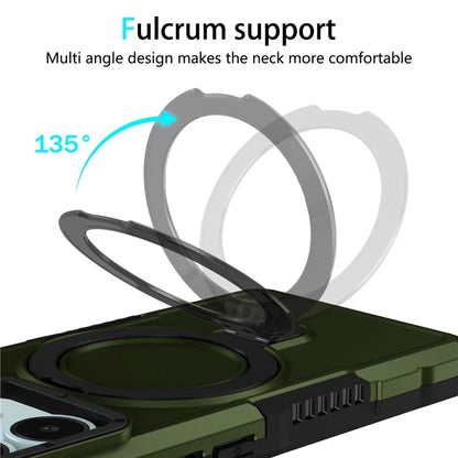 For Xiaomi Poco X6 5G / Redmi Note 13 Pro 5G Case Ring Holder Kickstand TPU+PC Phone Cover