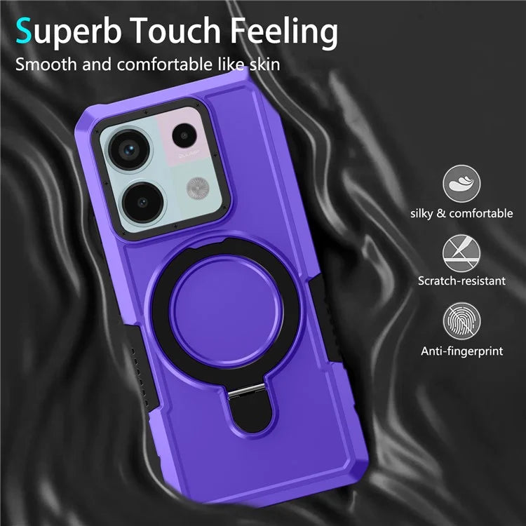 For Xiaomi Poco X6 5G / Redmi Note 13 Pro 5G Case Ring Holder Kickstand TPU+PC Phone Cover
