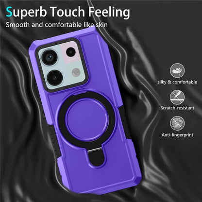 For Xiaomi Poco X6 5G / Redmi Note 13 Pro 5G Case Ring Holder Kickstand TPU+PC Phone Cover