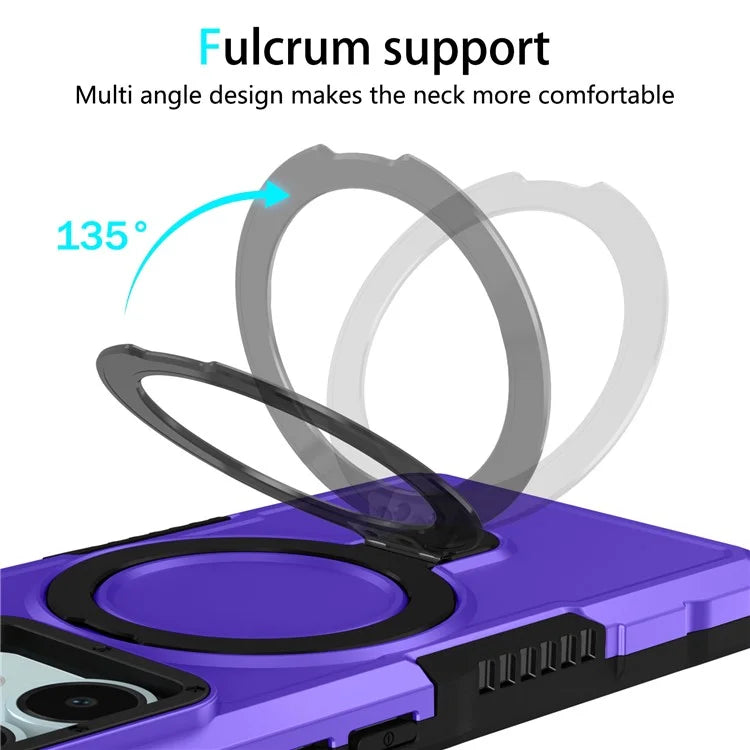 For Xiaomi Poco X6 5G / Redmi Note 13 Pro 5G Case Ring Holder Kickstand TPU+PC Phone Cover