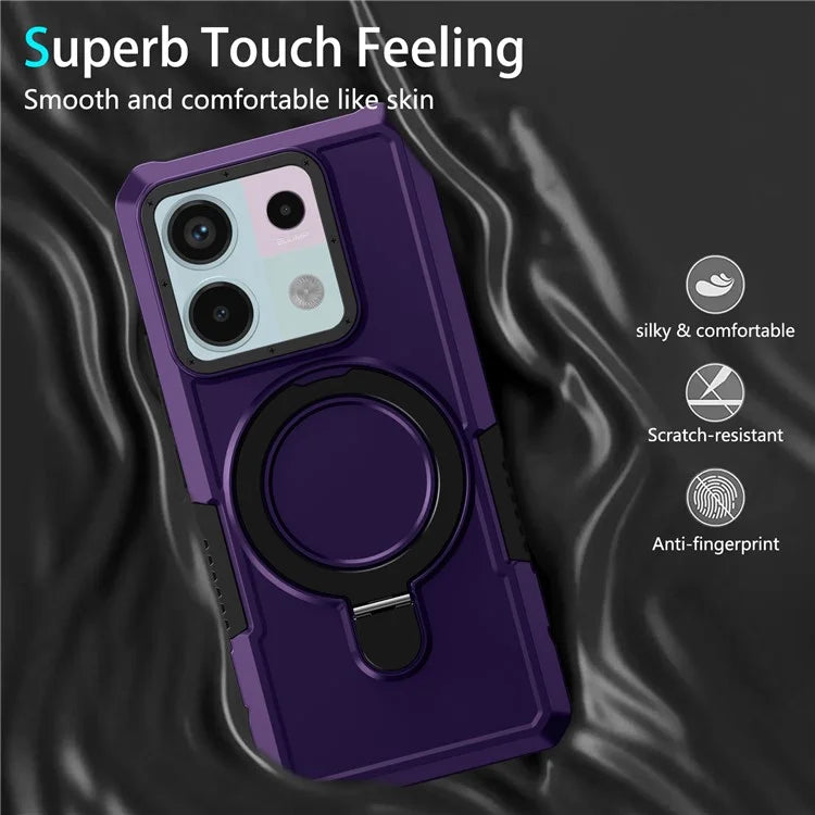 For Xiaomi Poco X6 5G / Redmi Note 13 Pro 5G Case Ring Holder Kickstand TPU+PC Phone Cover