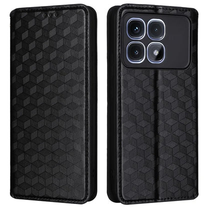 For Xiaomi Redmi K70 Ultra Wallet Case Rhombus Imprinted Leather Phone Cover