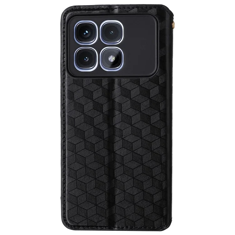 For Xiaomi Redmi K70 Ultra Wallet Case Rhombus Imprinted Leather Phone Cover