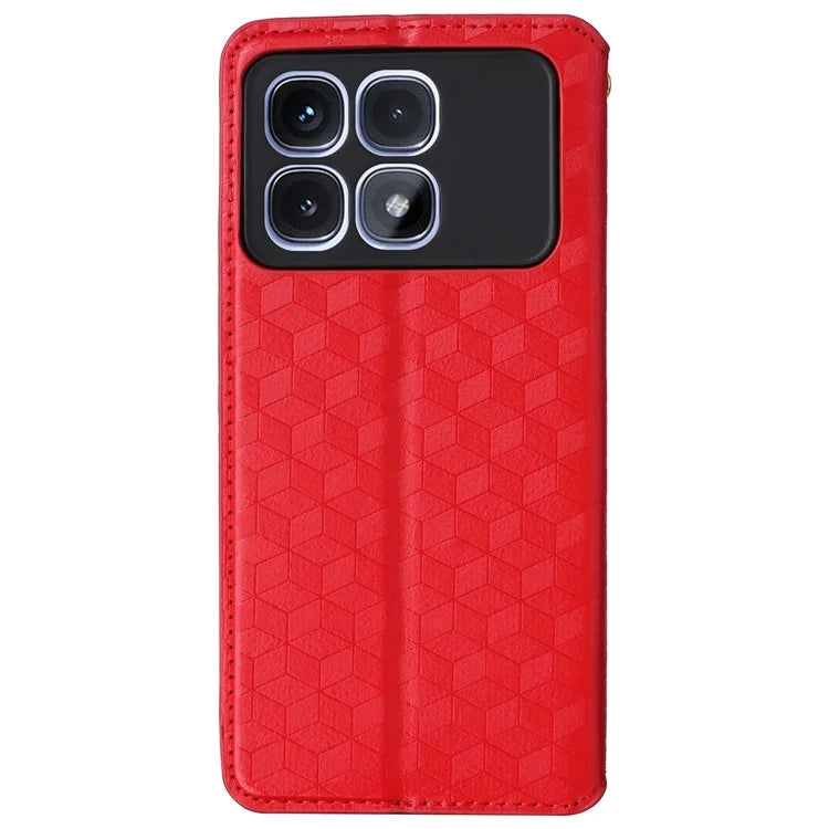 For Xiaomi Redmi K70 Ultra Wallet Case Rhombus Imprinted Leather Phone Cover