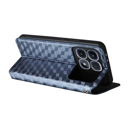 For Xiaomi Redmi K70 Ultra Wallet Case Rhombus Imprinted Leather Phone Cover