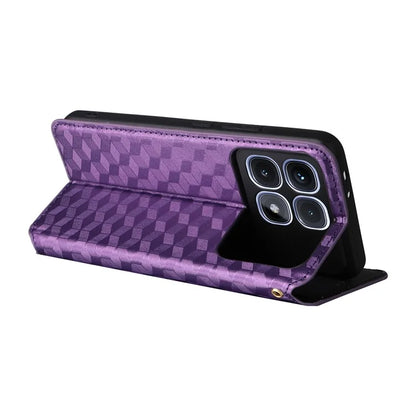 For Xiaomi Redmi K70 Ultra Wallet Case Rhombus Imprinted Leather Phone Cover