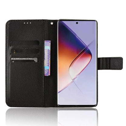 For Infinix Note 40 5G / X6852 Phone Stand Case Diamond Texture PU Leather Cover Wallet
