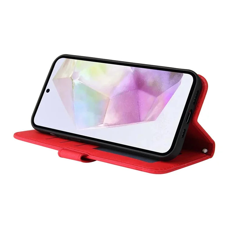 For Samsung Galaxy M35 5G Case PU Leather Phone Cover Wallet Stand View