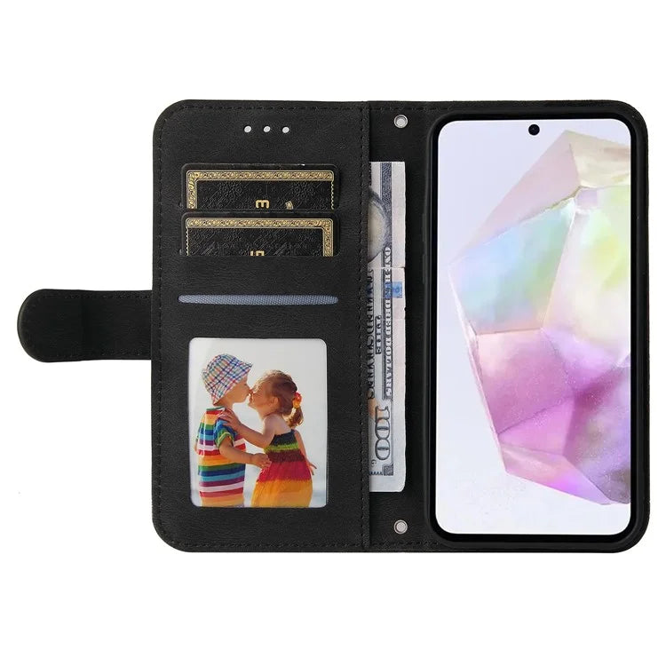 For Samsung Galaxy M35 5G Case PU Leather Phone Cover Wallet Stand View