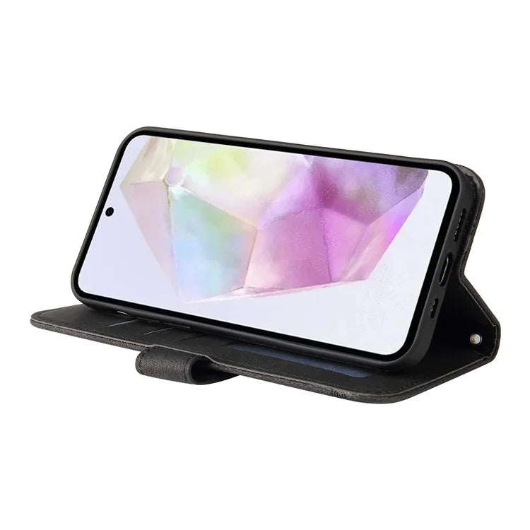 For Samsung Galaxy M35 5G Case PU Leather Phone Cover Wallet Stand View