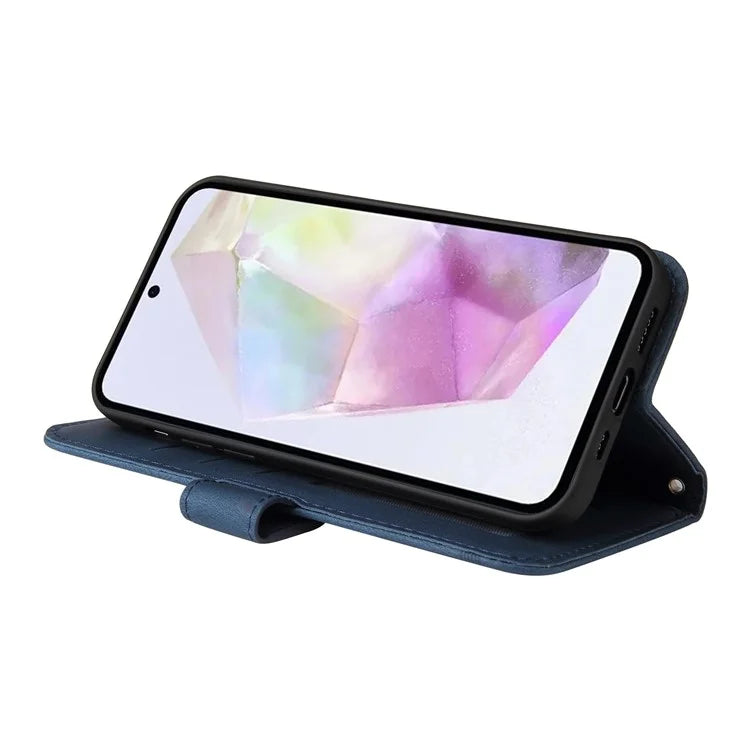 For Samsung Galaxy M35 5G Case PU Leather Phone Cover Wallet Stand View