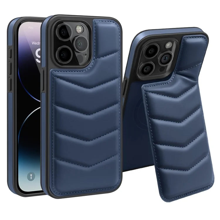 For iPhone 14 Pro Max Case Compatible with MagSafe RFID Blocking Card Slot Leather Back Cover