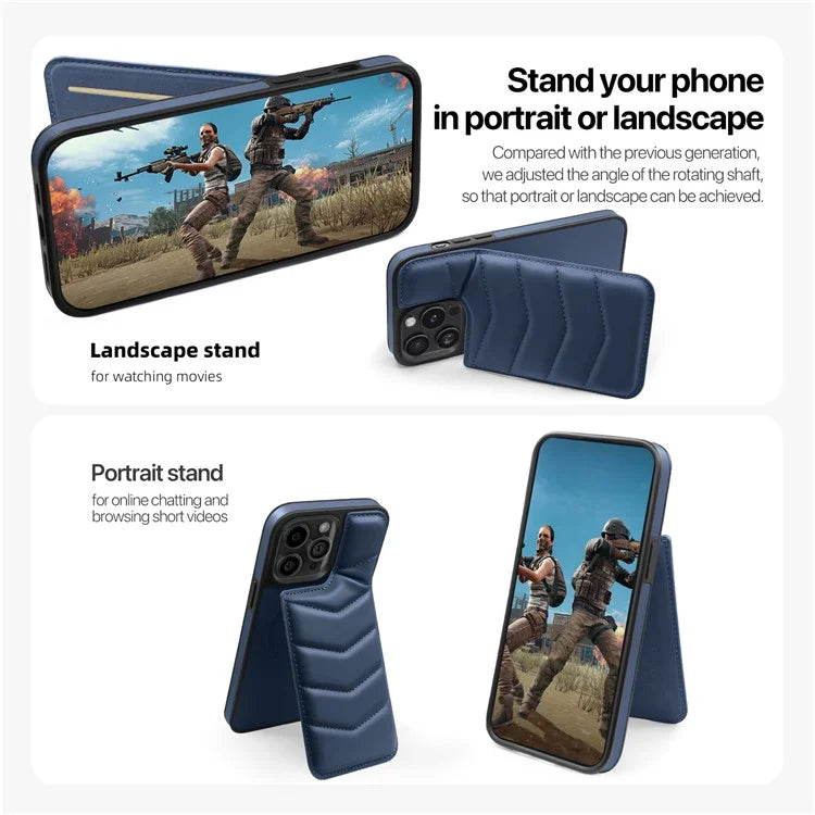 For iPhone 14 Pro Max Case Compatible with MagSafe RFID Blocking Card Slot Leather Back Cover