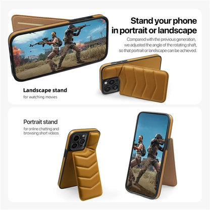 For iPhone 14 Pro Max Case Compatible with MagSafe RFID Blocking Card Slot Leather Back Cover