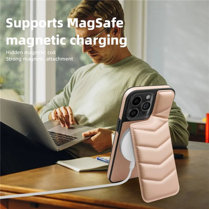 For iPhone 14 Pro Max Case Compatible with MagSafe RFID Blocking Card Slot Leather Back Cover