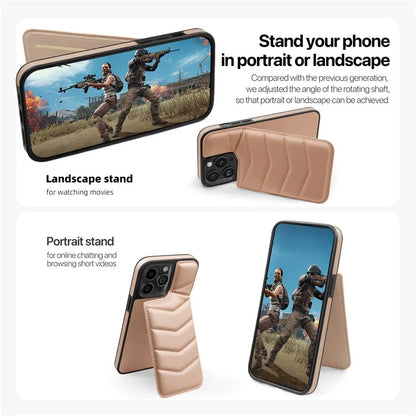 For iPhone 14 Pro Max Case Compatible with MagSafe RFID Blocking Card Slot Leather Back Cover