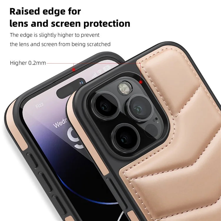 For iPhone 14 Pro Max Case Compatible with MagSafe RFID Blocking Card Slot Leather Back Cover