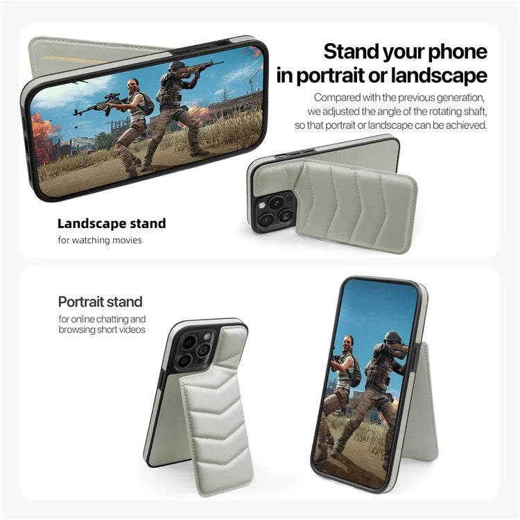 For iPhone 14 Pro Max Case Compatible with MagSafe RFID Blocking Card Slot Leather Back Cover