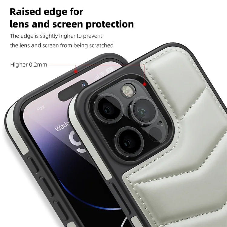 For iPhone 14 Pro Max Case Compatible with MagSafe RFID Blocking Card Slot Leather Back Cover