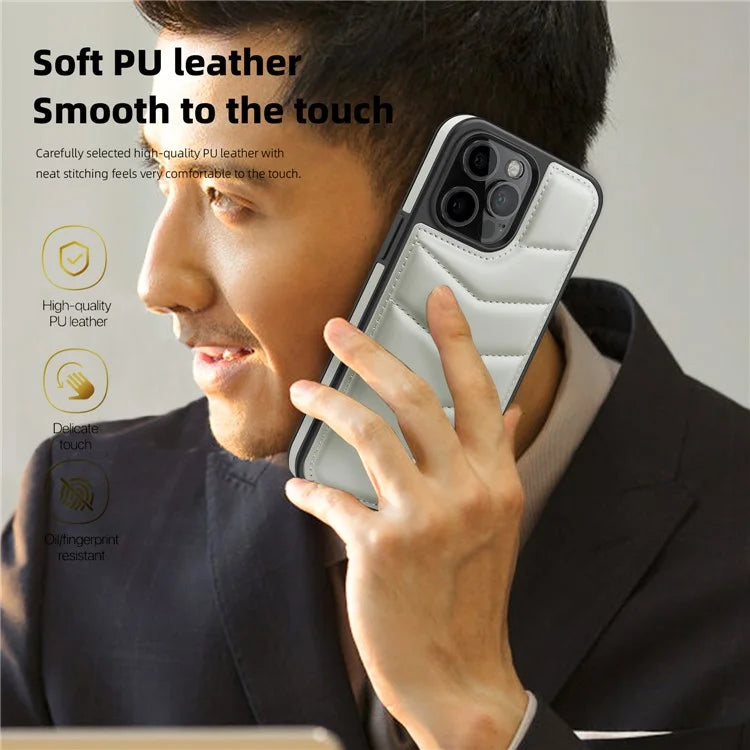 For iPhone 14 Pro Max Case Compatible with MagSafe RFID Blocking Card Slot Leather Back Cover