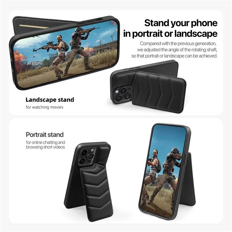 For iPhone 14 Pro Max Case Compatible with MagSafe RFID Blocking Card Slot Leather Back Cover