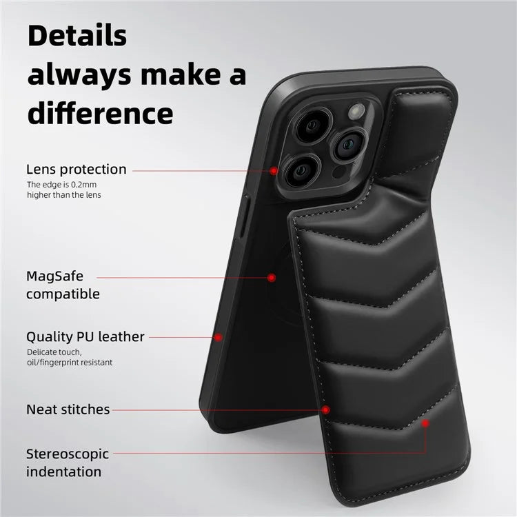For iPhone 14 Pro Max Case Compatible with MagSafe RFID Blocking Card Slot Leather Back Cover