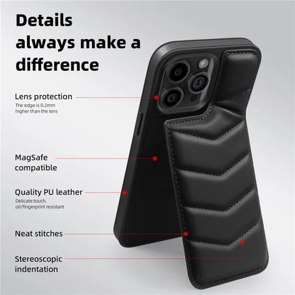For iPhone 14 Pro Max Case Compatible with MagSafe RFID Blocking Card Slot Leather Back Cover