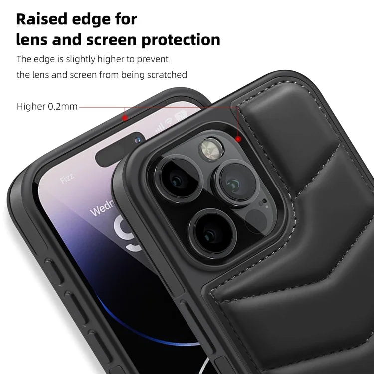 For iPhone 14 Pro Max Case Compatible with MagSafe RFID Blocking Card Slot Leather Back Cover