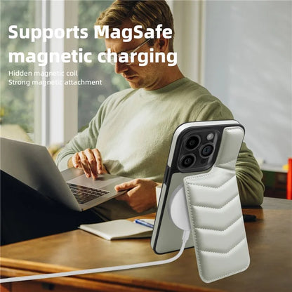For iPhone 14 Pro Case Compatible with MagSafe RFID Blocking Card Slot Leather Back Cover