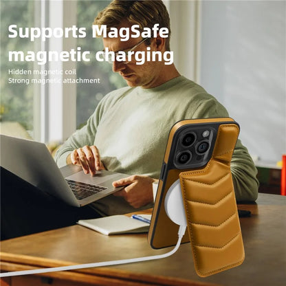 For iPhone 14 Pro Case Compatible with MagSafe RFID Blocking Card Slot Leather Back Cover