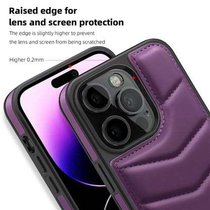 For iPhone 14 Pro Case Compatible with MagSafe RFID Blocking Card Slot Leather Back Cover