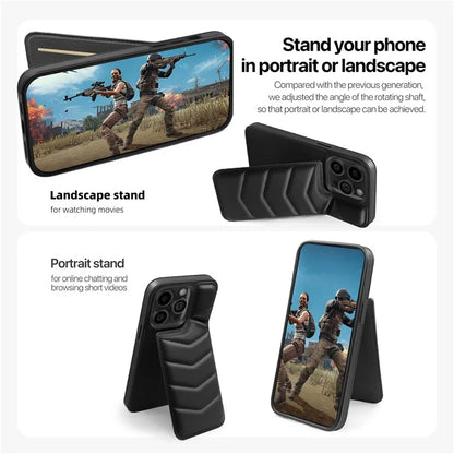 For iPhone 14 Pro Case Compatible with MagSafe RFID Blocking Card Slot Leather Back Cover