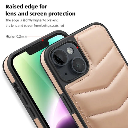 For iPhone 14 Case Case Compatible with MagSafe RFID Blocking Card Slot Leather Back Cover