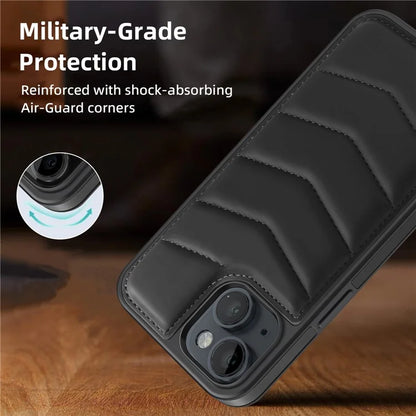For iPhone 14 Case Case Compatible with MagSafe RFID Blocking Card Slot Leather Back Cover