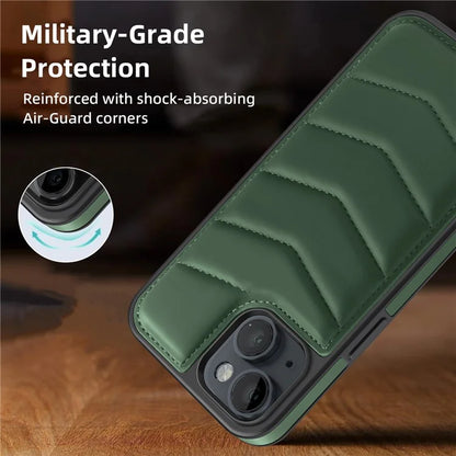 For iPhone 14 Case Case Compatible with MagSafe RFID Blocking Card Slot Leather Back Cover