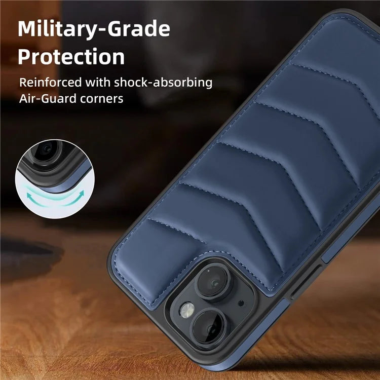 For iPhone 14 Case Case Compatible with MagSafe RFID Blocking Card Slot Leather Back Cover