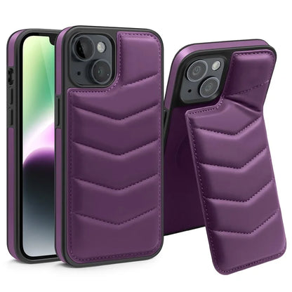 For iPhone 14 Case Case Compatible with MagSafe RFID Blocking Card Slot Leather Back Cover