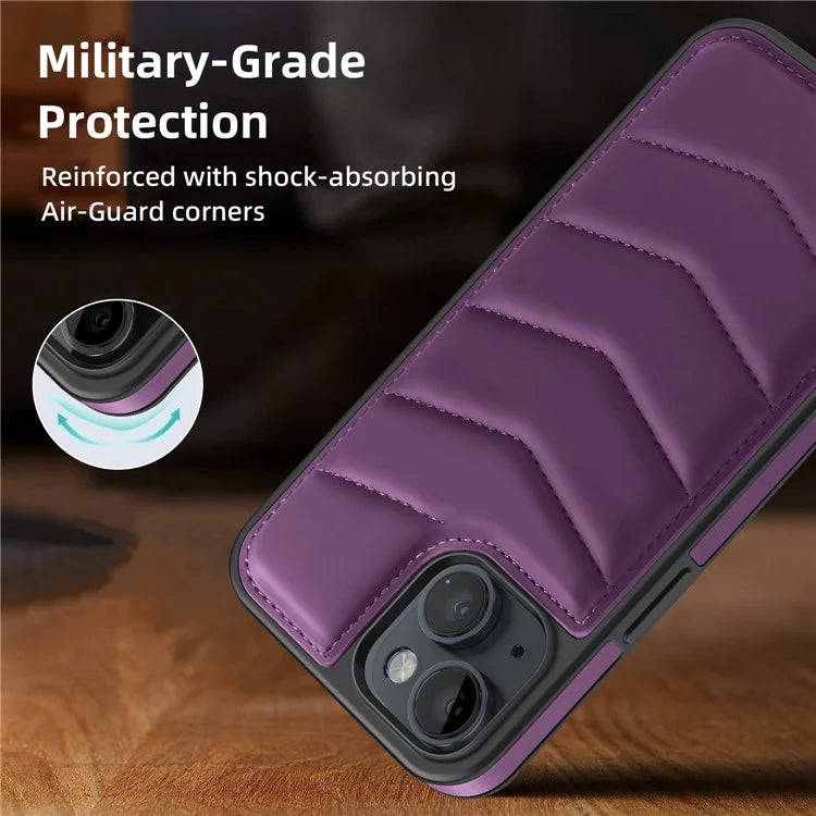 For iPhone 14 Case Case Compatible with MagSafe RFID Blocking Card Slot Leather Back Cover