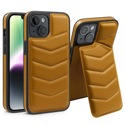 For iPhone 14 Case Case Compatible with MagSafe RFID Blocking Card Slot Leather Back Cover