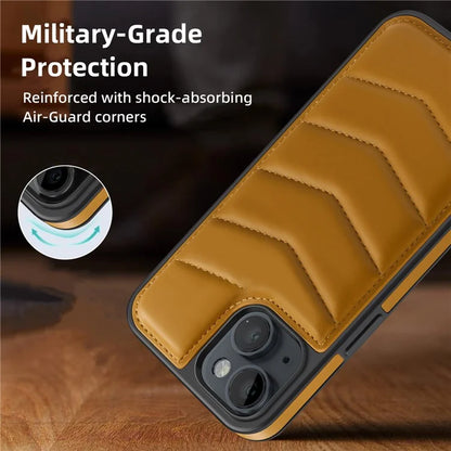 For iPhone 14 Case Case Compatible with MagSafe RFID Blocking Card Slot Leather Back Cover