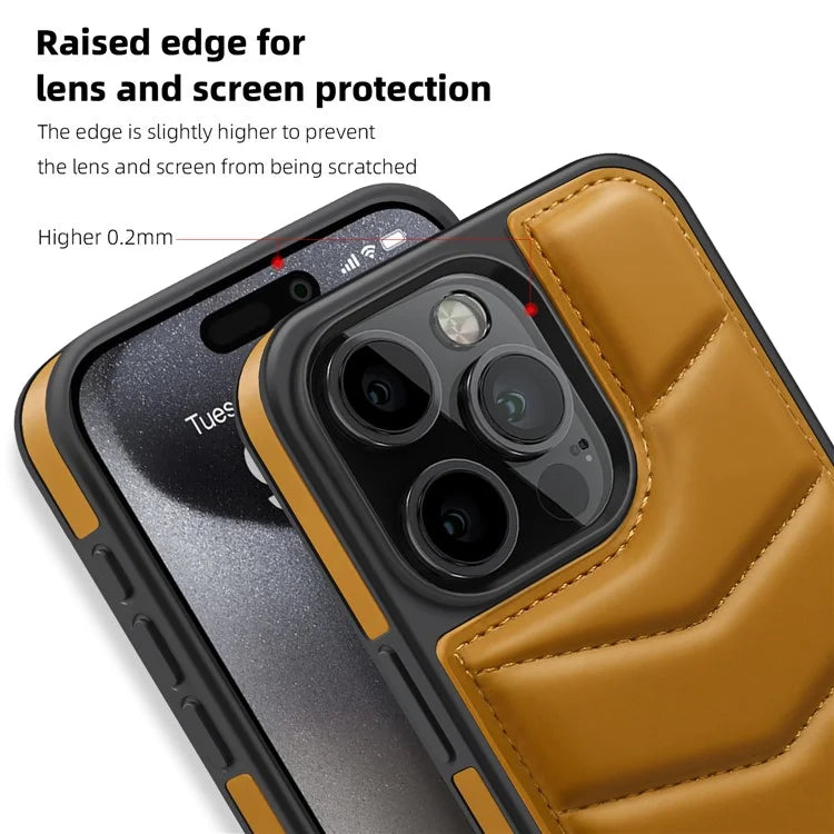 For iPhone 15 Pro Case Compatible with MagSafe RFID Blocking Card Slot Leather Back Cover