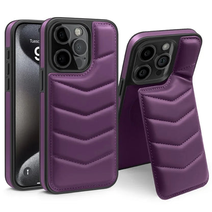 For iPhone 15 Pro Case Compatible with MagSafe RFID Blocking Card Slot Leather Back Cover