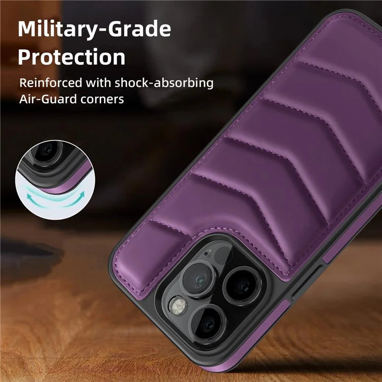 For iPhone 15 Pro Case Compatible with MagSafe RFID Blocking Card Slot Leather Back Cover