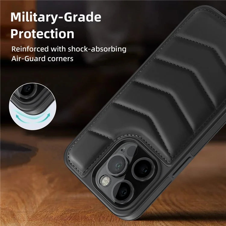 For iPhone 15 Pro Case Compatible with MagSafe RFID Blocking Card Slot Leather Back Cover