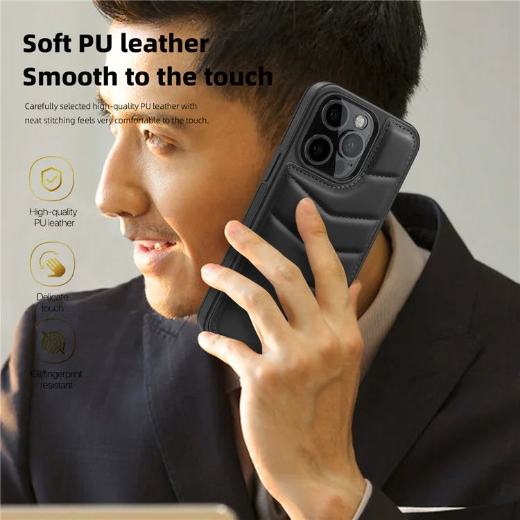 For iPhone 15 Pro Case Compatible with MagSafe RFID Blocking Card Slot Leather Back Cover
