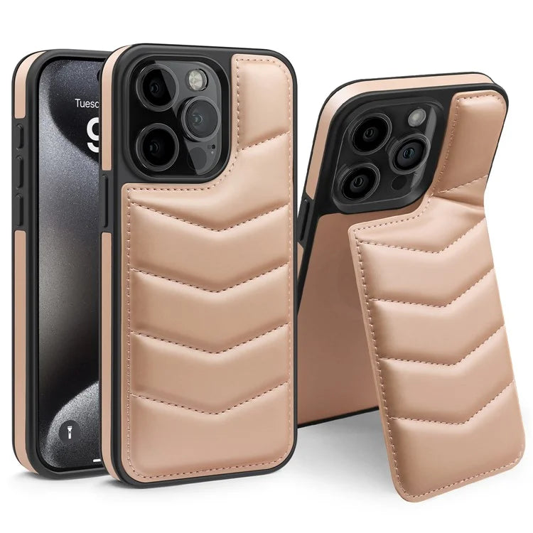 For iPhone 15 Pro Case Compatible with MagSafe RFID Blocking Card Slot Leather Back Cover