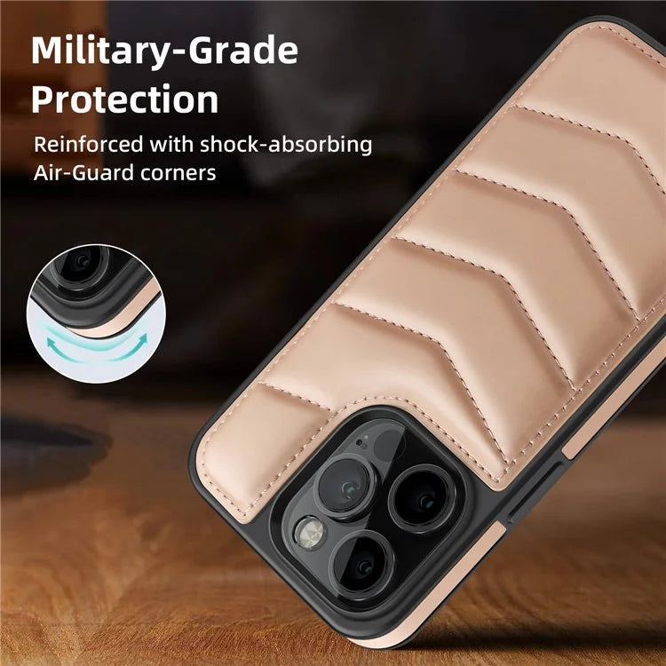 For iPhone 15 Pro Case Compatible with MagSafe RFID Blocking Card Slot Leather Back Cover
