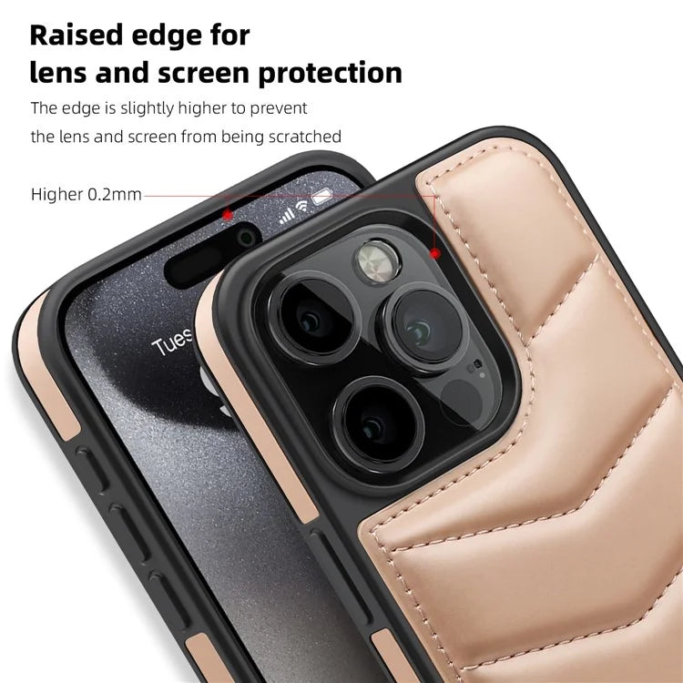 For iPhone 15 Pro Case Compatible with MagSafe RFID Blocking Card Slot Leather Back Cover